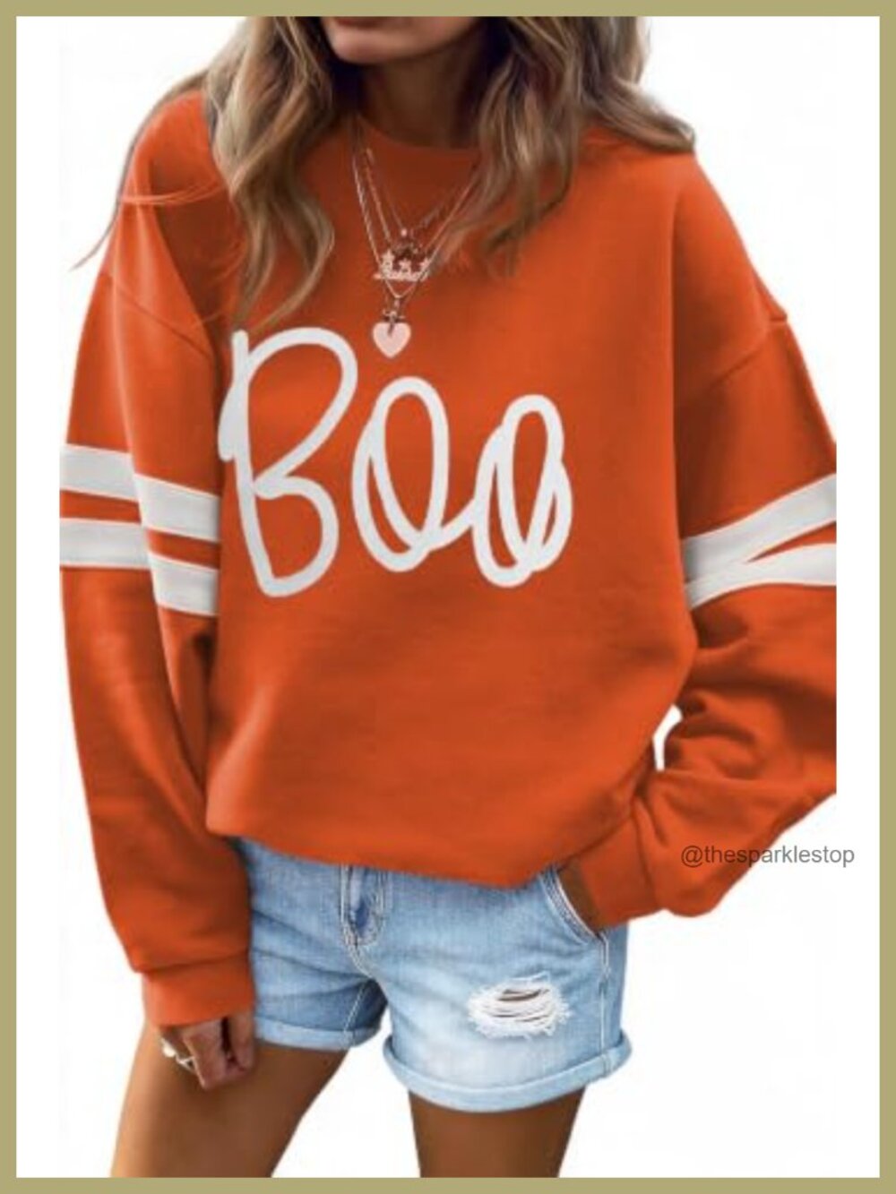 Oversized Striped Sweatshirt Crewneck Pullover Long Sleeve Casual Fall Top